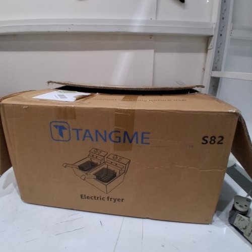 TANGME COMMERCIAL COUNTERTOP ELECTRIC STAINLESS STEEL DEEP FRYER WITH TEMPERATURE LIMITER - 12L/3400W - STAINLESS STEEL image 5