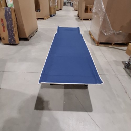 OVERMONT CAMPING COT - 75" X 28" - 550LBS CAP - BLUE image 5