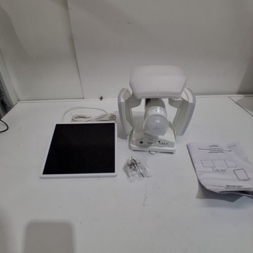 LUTEC MOTION ACTIVATED SOLAR SECURITY LED FLOOD LIGHT - 5000K - 3000LM - WHITE (MODEL: 1937995) image 3