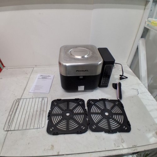 POWERXL AIRMAX AIR FRYER - 8 QT - SILVER / BLACK (MODEL: AF4082-1BP) image 4