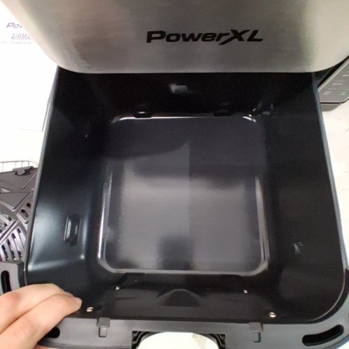POWERXL AIRMAX AIR FRYER - 8 QT - SILVER / BLACK (MODEL: AF4082-1BP) image 6