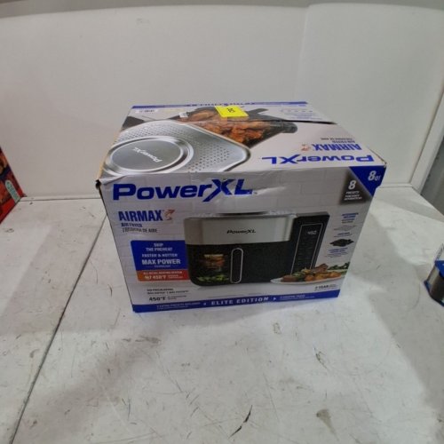 POWERXL AIRMAX AIR FRYER - 8 QT - SILVER / BLACK (MODEL: AF4082-1BP) image 9