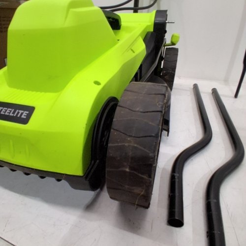 STEELITE CORDED ELECTRIC LAWN MOWER WITH 5-POSITION HEIGHT ADJUSTMENT-14"- 1300W WITH 30L GRASS COLLECTION BAG-GREEN/BLACK-(MODEL:DG596) image 3