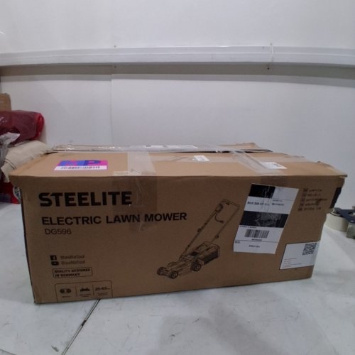 STEELITE CORDED ELECTRIC LAWN MOWER WITH 5-POSITION HEIGHT ADJUSTMENT-14"- 1300W WITH 30L GRASS COLLECTION BAG-GREEN/BLACK-(MODEL:DG596) image 5