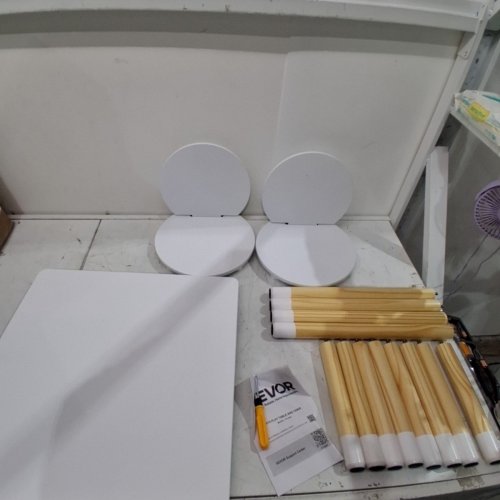 3PC KIDS TABLE AND CHAIRS SET - 110LB CAP - 19.7" X 17.2"/11.1" X 18.9" - WHITE/WOOD (MODEL: TF13067) image 5
