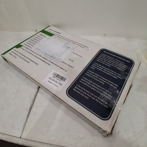 FAKOIDAT STONE BATH MAT - 23.5" X 15.5" - WHITE image 4