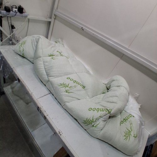 BAMBOO QUILTED FITTED MATTRESS TOPPER - QUEEN - WHITE image 2