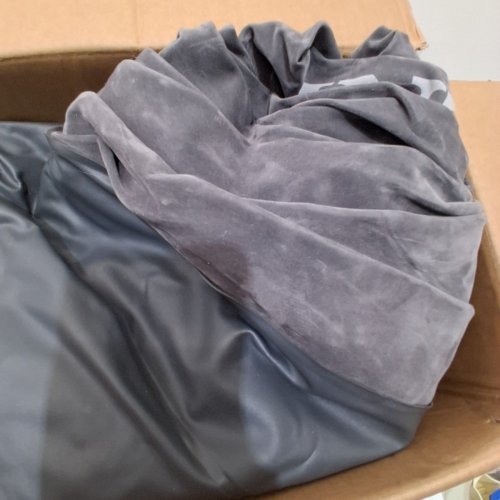 INTEX DURA-BEAM SERIES DELUXE COMFORT PLUSHFIBER-TECH INFLATABLE AIR MATTRESS WITH INTERNAL ELECTRIC PUMP - 18" - QUEEN - GREY (MODEL: AP619D/64413ED) image 4