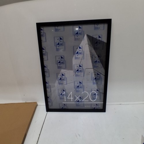 AMERICAN FLAT WALL PICTURE FRAME - 14" X 20" - BLACK image 2