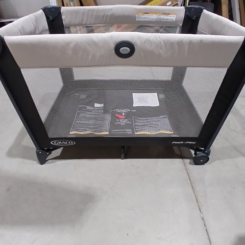 GRACO PACK N' PLAY PORTABLE PLAYARD - 39"X 28"X 29" - BLACK/BEIGE (MODEL: 2084226) image 6