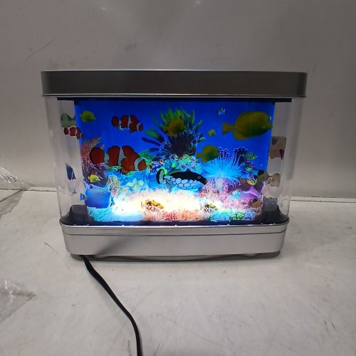 KIDS SEABED WORLD LAMP WITH ROTATING SCENE AND LIGHT - 12" X 10" - SEA THEMED image 2