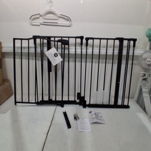 REGALO HOME ACCENTS WIDESPAN BABY GATE - 28" TALL, FITS OPENINGS 56-74.5" - BLACK (MODEL: 1176 B DS) image 2