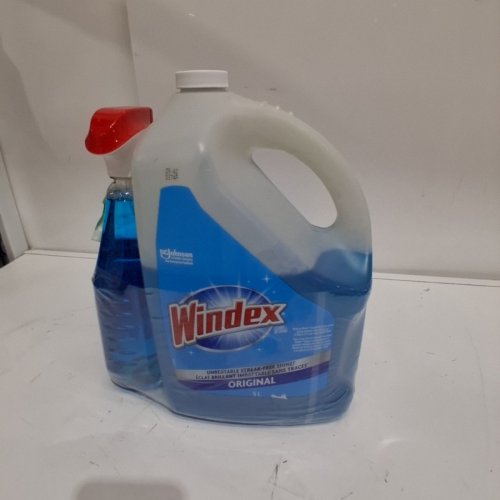 2PC WINDEX ORIGINAL GLASS CLEANER & REFILL BOTTLE - 5L & 950ML image 3