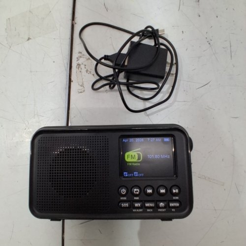 ONLYEE NOAA WEATHER ALERT RADIO - 5W - BLACK (MODEL: CR1031) image 4