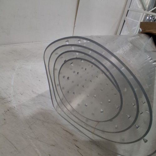 100POINTONE PVC NON-SLIP STUDDED OFFICE CHAIR MAT FOR CARPET - 48" X 60" - CLEAR image 3