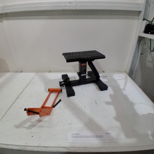 VEVOR DIRT BIKE LIFT MOTORCYCLE JACK LIFT STAND 440 LBS CAPACITY AND HYDRAULIC OPERATION -ORANGE /BLACK (MODEL:TD-059) image 2