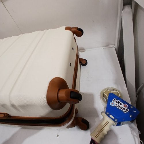 6PC LONG VACATION HARD-SIDE LUGGAGE SET - WHITE/BROWN (MODEL: LUGGAGELV402) image 20