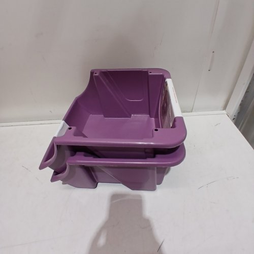 2PK NEATFREAK! KIDS STACKABLE STORAGE BINS - 15" X 12.5" X 7.5" - PURPLE image 4