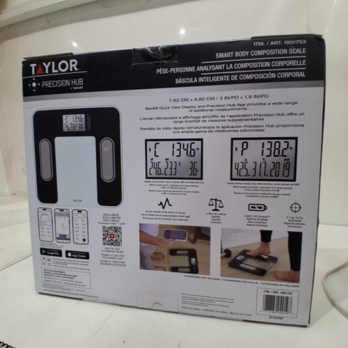 TAYLOR SMART BODY COMPOSITION SCALE - 400LB MAX - BLACK (MODEL:1901753) image 2