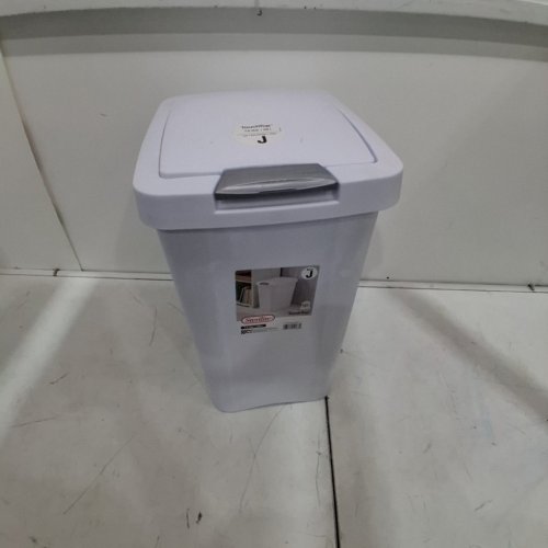 STERILITE TOUCHTOP WASTEBASKET - 7.5 GAL - WHITE (MODEL: 1043LABB) image 2