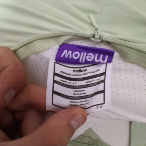 MELLOW SLEEP CLOUD ALIGN ULTIMATE COOLING COMFORT PILLOW - REGULAR 26" X 14" - SAGE GREEN image 2