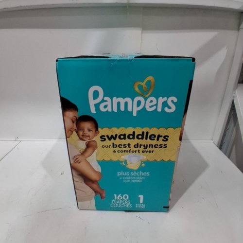 160PK PAMPERS SWADDLERS BEST DRYNESS DISPOSABLE DIAPERS - SIZE 1(8-14LB) image 2