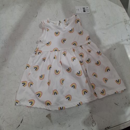 INFANT RAINBOW PRINT BABY DRESS - 6M - 12M - WHITE (STYLE: GRS64004IGG) image 3