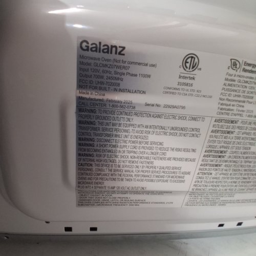 GALANZ RETRO STYLE DIGITAL MICROWAVE OVEN - 700W -0.7 CU. FT - WHITE (MODEL: GLCMKZ07WER07) image 6