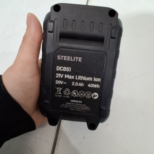 STEELITE LITHIUM-ION BATTERY PACK - 21 V - BLACK / GREEN (MODEL: DC85I) image 2