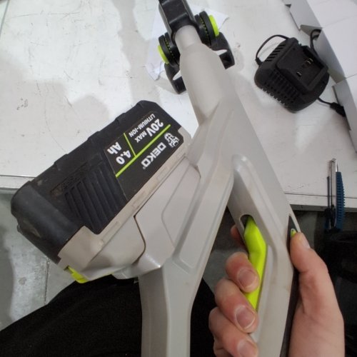 DEKOPRO CORDLESS ELECTRIC GARDEN TILLER/CULTIVATOR - 20V - 2000MAH LI-ION BATTERY - GREY/GREEN (MODEL: DKETACA20VA1) image 2