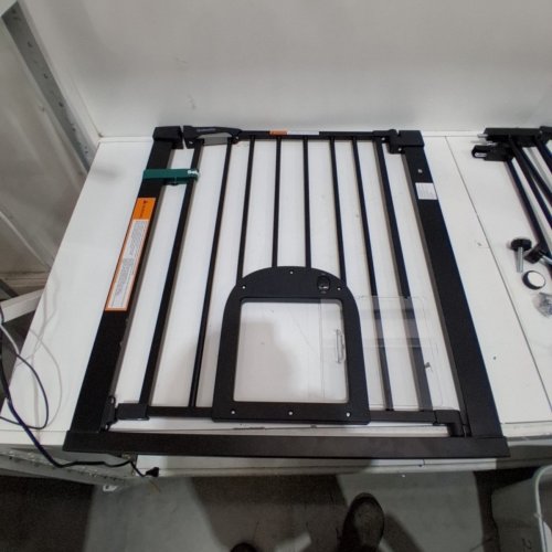 BABELIO EXTRA WIDE BABY GATE WITH CAT DOOR - 29"-48" X 30" - BLACK (MODEL: CB-M-101) image 2