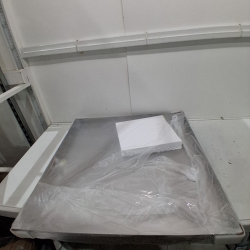 VEVOR WASHING MACHINE DRIP PAN WITH HOLE - 32" X 32" - SILVER image 2