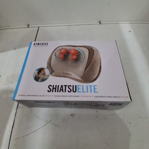 HOMEDICS SHIATSU ELITE MASSAGE & VIBRATION PILLOW WITH HEAT - BROWN (MODEL: SP-100HA) image 2