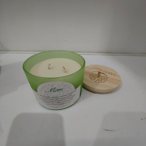 EARTH ANGEL SCENTED MOM SOY CANDLE - 12 OZ - VANILLA - GREEN image 2
