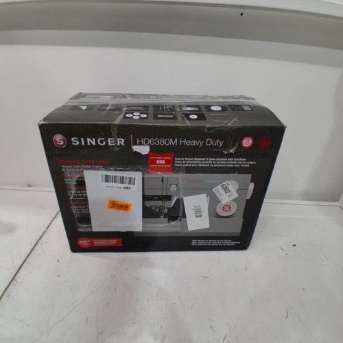 SINGER HEAVY DUTY SEWING MACHINE WITH EXTENSION TABLE & ACCESSORY KIT - STRONG MOTOR WITH ENHANCED PIERCING POWER, 110 STITCH APPLICATIONS, FULL METAL FRAME, 1-STEP BUTTONHOLE & LED LIGHT - GREY (MODEL: HD6380M) image 9