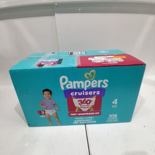 108PK PAMPERS PULL ON CRUISERS 360° FIT GAP-FREE FIT DISPOSABLE BABY DIAPERS - SIZE 4 (22-37LB) image 2