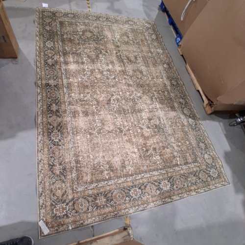 TRADITIONAL VINTAGE DISTRESSED MEDALLION AREA RUG - 6FT X 9FT - BEIGE/BROWN image 3