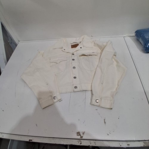 LEVI STRAUSS SIGNATURE CROPPED DENIM JACKET - MEDIUM - IVORY image 2