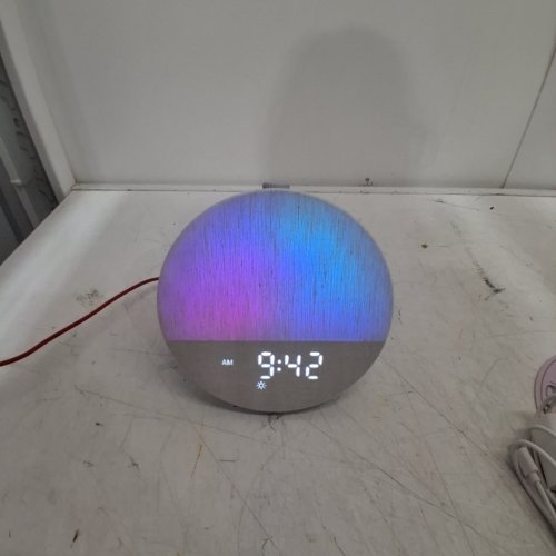 LETMEJOY SUNRISE ALARM CLOCK & SLEEP SOUND MACHINE WITH RGB LIGHTS - BLUETOOTH SPEAKER - WHITE (MODEL: YF-04) image 2