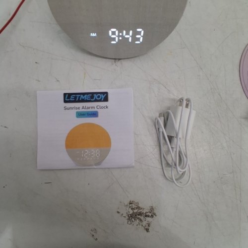 LETMEJOY SUNRISE ALARM CLOCK & SLEEP SOUND MACHINE WITH RGB LIGHTS - BLUETOOTH SPEAKER - WHITE (MODEL: YF-04) image 5