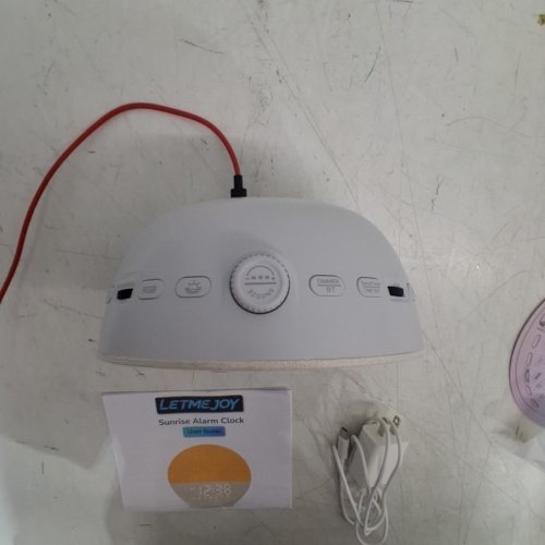 LETMEJOY SUNRISE ALARM CLOCK & SLEEP SOUND MACHINE WITH RGB LIGHTS - BLUETOOTH SPEAKER - WHITE (MODEL: YF-04) image 6
