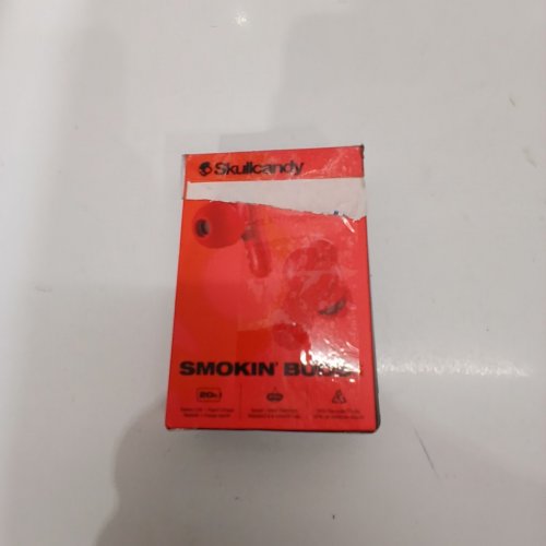 SKULLCANDY SMOKIN' BUDS IN-EAR WIRELESS EARBUDS - 20HR BATTERY, 50% RENEWABLE PLASTICS, MICROPHONE, WORKS WITH IPHONE ANDROID AND BLUETOOTH DEVICES - RED (MODEL: S2TAW) image 4