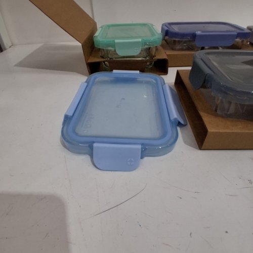 9PC ELLO COLOUR LOCK DIVIDED GLASS MEAL PREP SET - 800ML - MULTICOLOUR (MODEL: 1901809) image 3