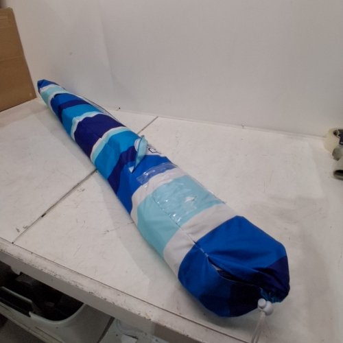 RIO BEACH OUTDOOR SHADE BEACH UMBRELLA - 7.5FT - BLUE, TURQUOISE AND WHITE image 6