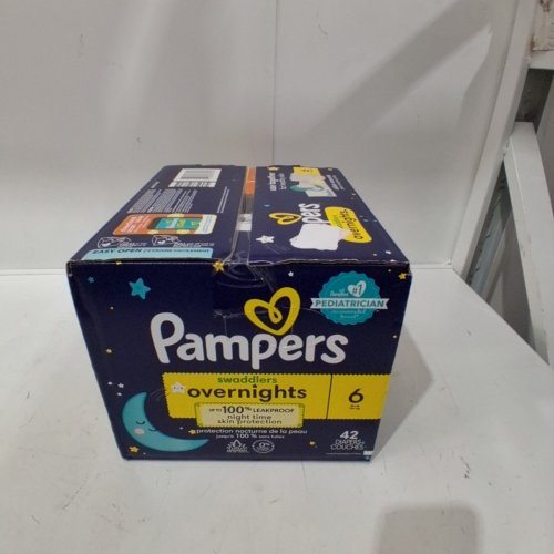 42PK PAMPERS ZZZ NIGHTTIME OVERNIGHT PROTECTION DIAPERS - SIZE 6 (35+ LBS) image 2