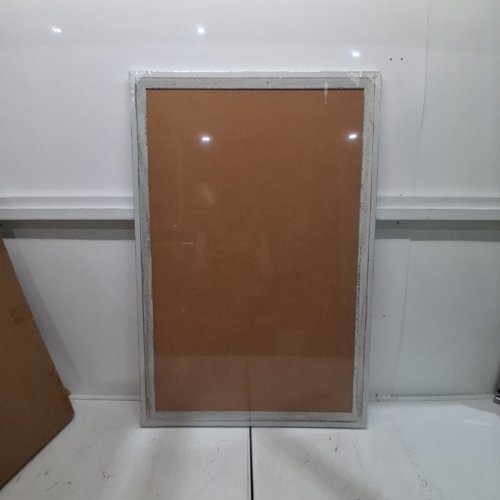 QUEENLINK DECORATIVE CORK BULLETIN BOARD WITH 10 PUSH PINS - 33.5" X 23.5" - WHITE/BROWN - (MODEL: MDF-CB-WH-6090-1) image 2