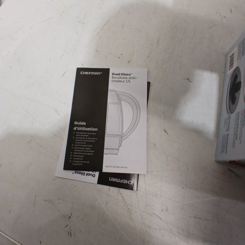 CHEFMAN DUAL-GLASS COOL TOUCH DIGITAL KETTLE WITH TEA INFUSER - 1500W - 1.7L - STAINLESS STEEL/BLACK (MODEL: RJ11-17-CTI-DG/1992747) image 3