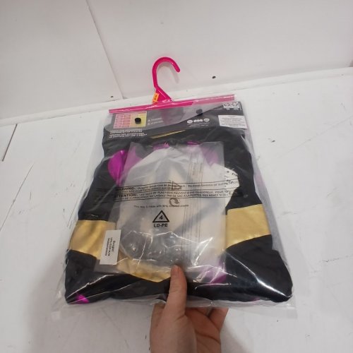 3PC GIRLS RUBIES DC BATGIRL COSTUME - MEDIUM (8-10) - BLACK/PURPLE/GOLD (STYLE: 1001753) image 3