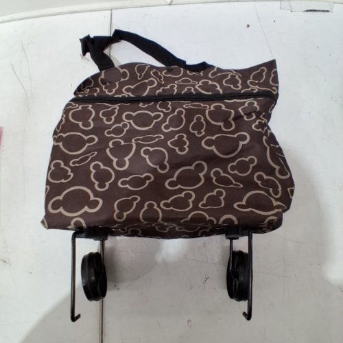 FOLDABLE SMALL SHOPPING TROLLEY WITH WHEELS - BROWN (MODEL: C#3) image 2