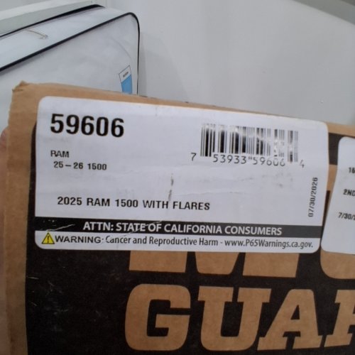 4PC HUSKY LINERS RAM 1500 2025-2026 WITH FLARES MUD GUARDS - BLACK (ITEM: 59606) image 2